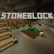 Stoneblock Minecraft modpack - Mining and tech progression in the void